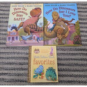 Lot of 3 Children's Dinosaur Books How do Dinosaurs and Dinosaur Train Golden